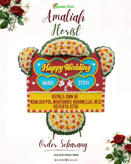 Papan Bunga Pernikahan Beganjing